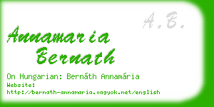annamaria bernath business card