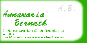 annamaria bernath business card